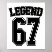 Legend 67 Six Seven Srts Number Varsity Team 67th  ポスター (正面)