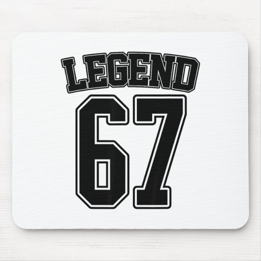 Legend 67 Six Seven Srts Number Varsity Team 67th  マウスパッド (正面)