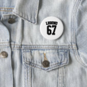Legend 67 Six Seven Srts Number Varsity Team 67th 缶バッジ (インサイチュ)