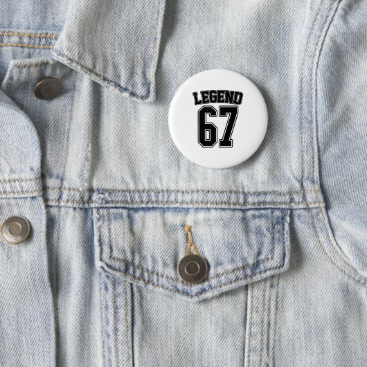 Legend 67 Six Seven Srts Number Varsity Team 67th  缶バッジ (インサイチュ)