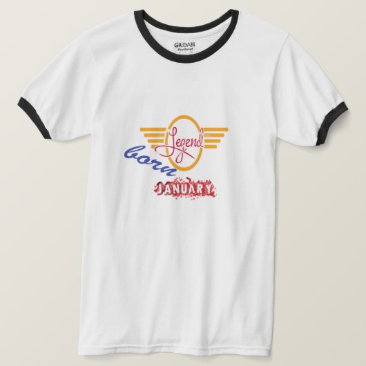 Legend born in January 🤟 Tシャツ (デザイン正面)