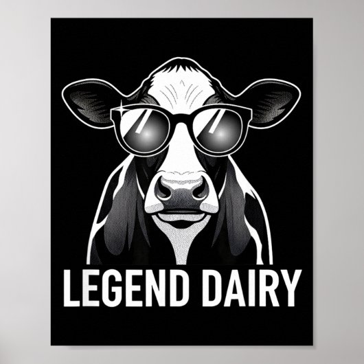 Legend Dairy, Cool Cow With Sungles  ポスター (正面)