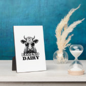 Legend Dairy Funny Farmer Cow Farmer Pun Graphic T フォトプラーク (側面)