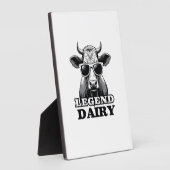 Legend Dairy Funny Farmer Cow Farmer Pun Graphic T フォトプラーク (側面)
