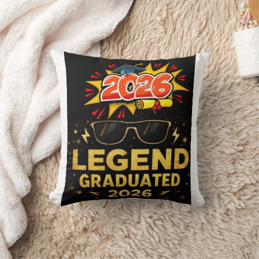 Legend Graduated 2026 おもしろ卒業デザイン |pos クッション (ブランケット)