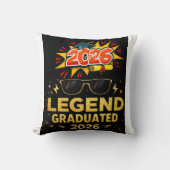Legend Graduated 2026 おもしろ卒業デザイン |pos クッション (正面)