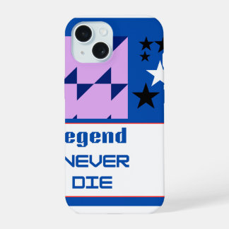 Legend Never Die Bold Typography Motivational Desi iPhone 15ケース