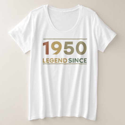 Legend Since 1950 プラスサイズTシャツ (デザイン正面)