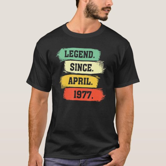 Legend Since April 1977 U2013 Happy Birthday 1 Tシャツ (正面)
