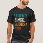 Legend Since August 2010 13Th For Tシャツ (正面)
