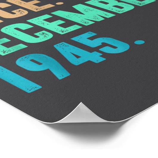 Legend Since December 1945 Birth Of Birthday 1945  ポスター (角)