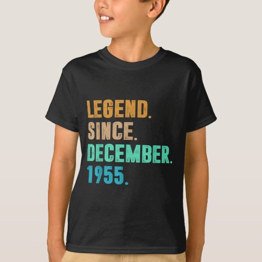 Legend Since December 1955 Birth Of Birthday 1955  Tシャツ (正面)