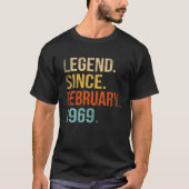 Legend Since February 1969 53Th Birthday 53 Year O Tシャツ (正面)