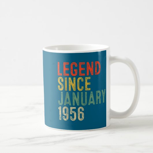 Legend Since January 1956 70th Birthday 70 Year Ol コーヒーマグカップ (右)