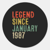 Legend Since January 1987 &# th Birthday &#  Yea ラウンドシール (正面)