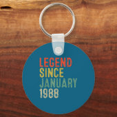 Legend Since January 1988 38th Birthday 38 Year Ol キーホルダー (正面)
