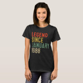 Legend Since January 1988 38th Birthday 38 Year Ol Tシャツ (正面フル)