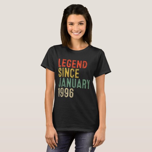 Legend Since January 1996 30th Birthday 30 Year Ol Tシャツ (正面フル)