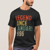 Legend Since January 1996 30th Birthday 30 Year Ol Tシャツ (正面)