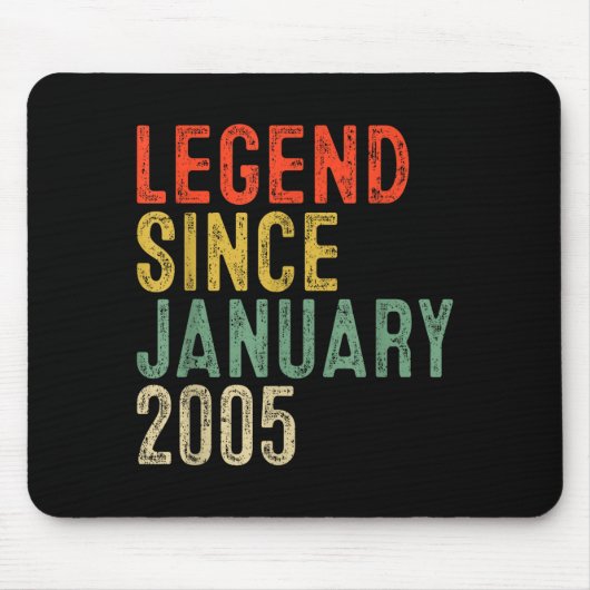 Legend Since January 2005 21st Birthday Gifts 21 Y マウスパッド (正面)
