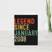 Legend Since January 2008 18th Birthday 18 Year Ol カード (正面)