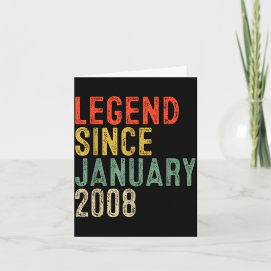 Legend Since January 2008 18th Birthday 18 Year Ol カード (正面)