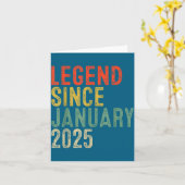 Legend Since January 2025 1st Birthday 1 Year Old カード (黄色い花)