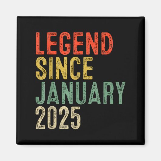 Legend Since January 2025 1st Birthday 1 Year Old  マグネット (正面)