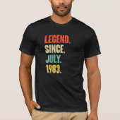 Legend Since July 1983  39 Year Old Gift 39th Birt Tシャツ (正面)