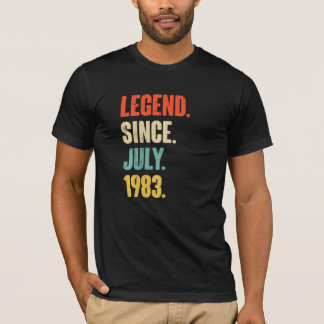 Legend Since July 1983 39 Year Old Gift 39th Birt Tシャツ