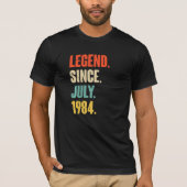 Legend Since July 1984  38 Year Old Gift 38th Birt Tシャツ (正面)
