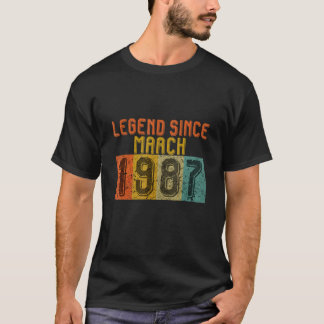 Legend Since March 1987 Birthday S Vintage Tシャツ