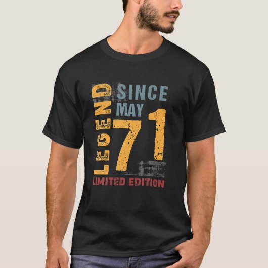 Legend Since May 1971 Gift For 51 Years Old 51Th B Tシャツ (正面)