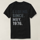 Legend Since May 1976  45 Years Old 45th Birthday  Tシャツ (デザイン正面)