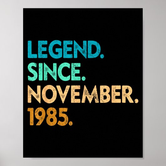 Legend Since November 1985 Apparel ポスター (正面)