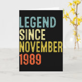 Legend Since November 1989 36th Birthday 36 Year O カード (黄色い花)