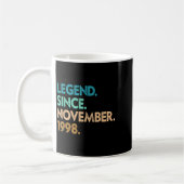 Legend Since November 1998 Apparel コーヒーマグカップ (左)