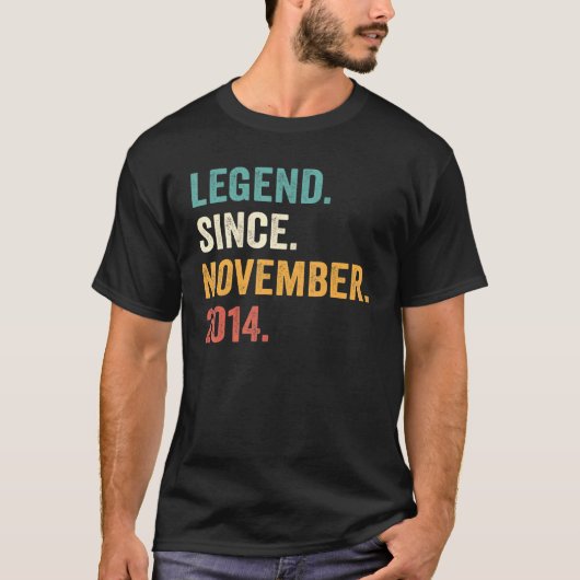 Legend Since November 2014 8th Birthday  8 Years O Tシャツ (正面)