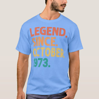 Legend Since October 1973 49 Years Old Vintage 49t Tシャツ