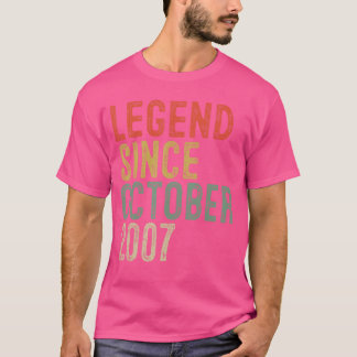 Legend Since October 2007 18th Birthday Gifts 18 Y Tシャツ