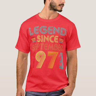 Legend Since September 1971 51st Birthday Retro 51 Tシャツ