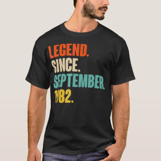 Legend Since September 1982 Vintage 1982 38th Birt Tシャツ
