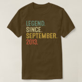 Legend Since September 2013 9th Birthday Gift 9 Ye Tシャツ (デザイン正面)