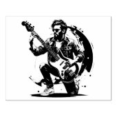 Legend Symbol of Rock and Roll Bass Guitar player ラバースタンプ (インプリント)