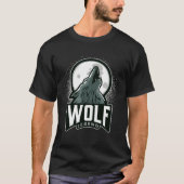Legend WOLF Howling Moon Nature Tシャツ (正面)