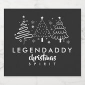 Legendaddy christmas gift for Dad minimalist  リキュールボトルラベル (シングルラベル)