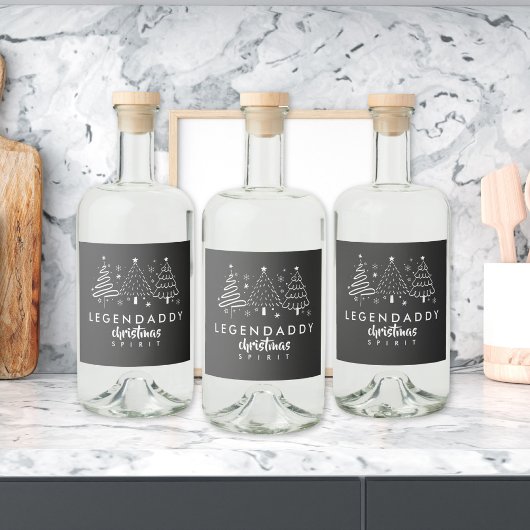Legendaddy christmas gift for Dad minimalist  リキュールボトルラベル