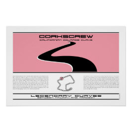 Legendary Curves, Corkscrew, Laguna Seca ポスター