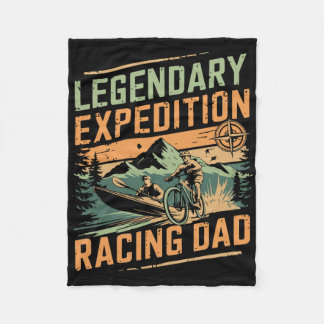 Legendary Expedition Racing Dad Mountain Biking Pa フリースブランケット