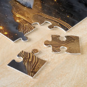 Legendary Gold Armored Horses of Fire Jigsaw Puzzl ジグソーパズル (側面)